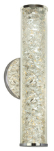  WS224VIPCLED - Wall Sconce Jazz Venti Crystal Violet Polished Chrome 5.9W Linear 3000K